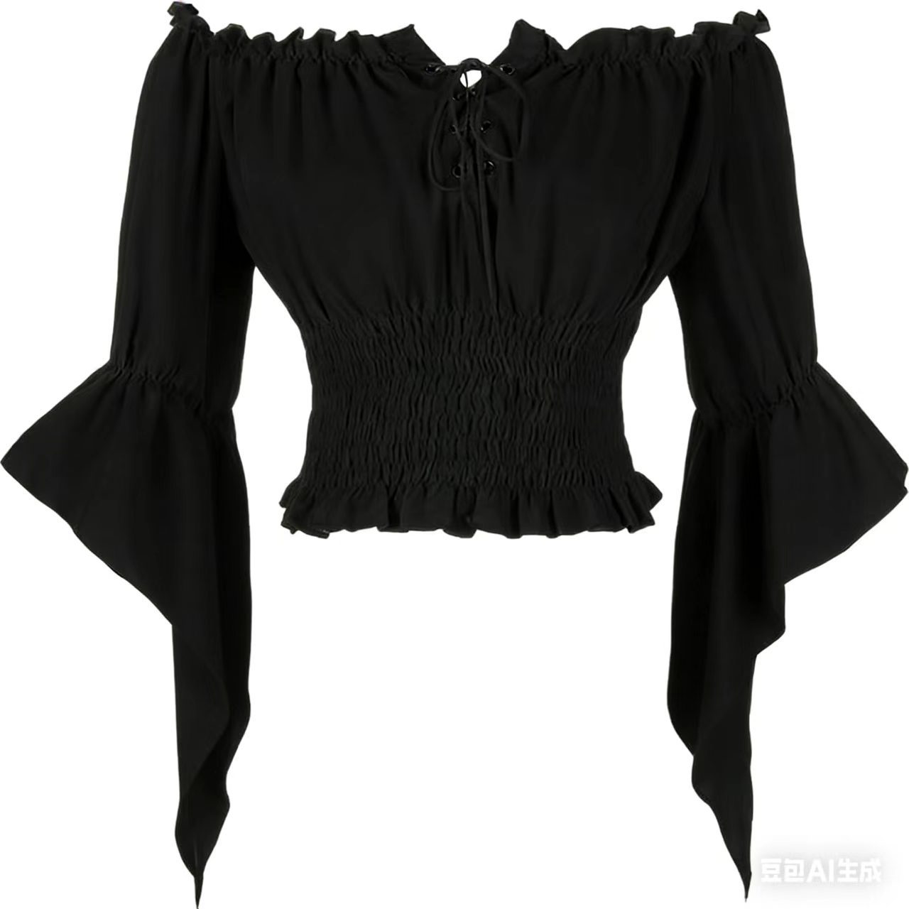 Blouse Off Shoulder - Женская винтажная блузка в стиле Ренессанс