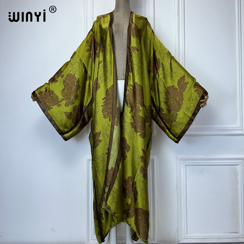 Cover Up Kaftan - WINYI Африканские кимоно с принтом в