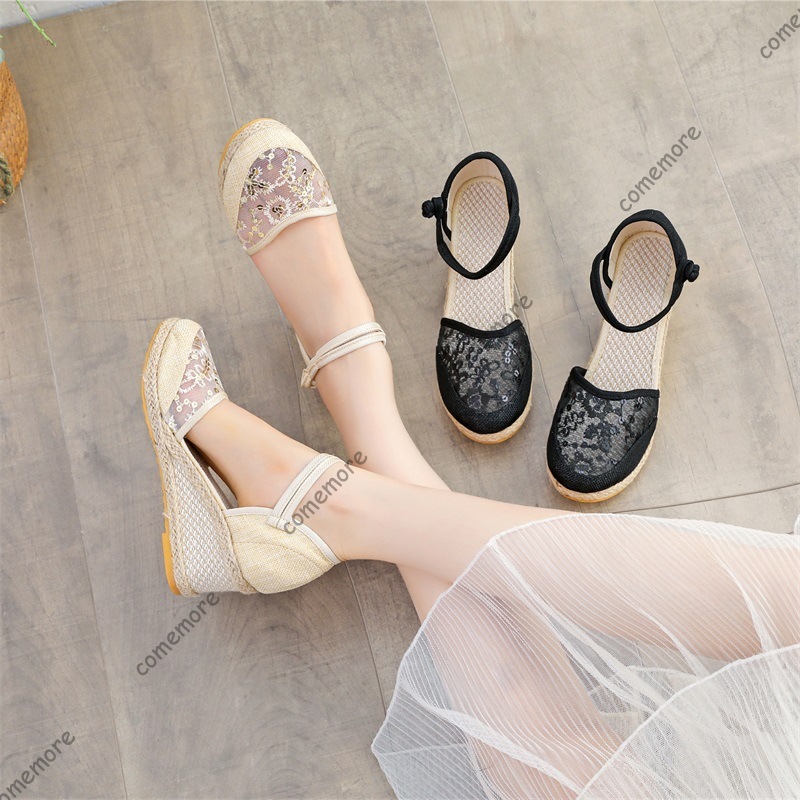 Wedge Espadrille Women - Женские летние сандалии на танкетке с