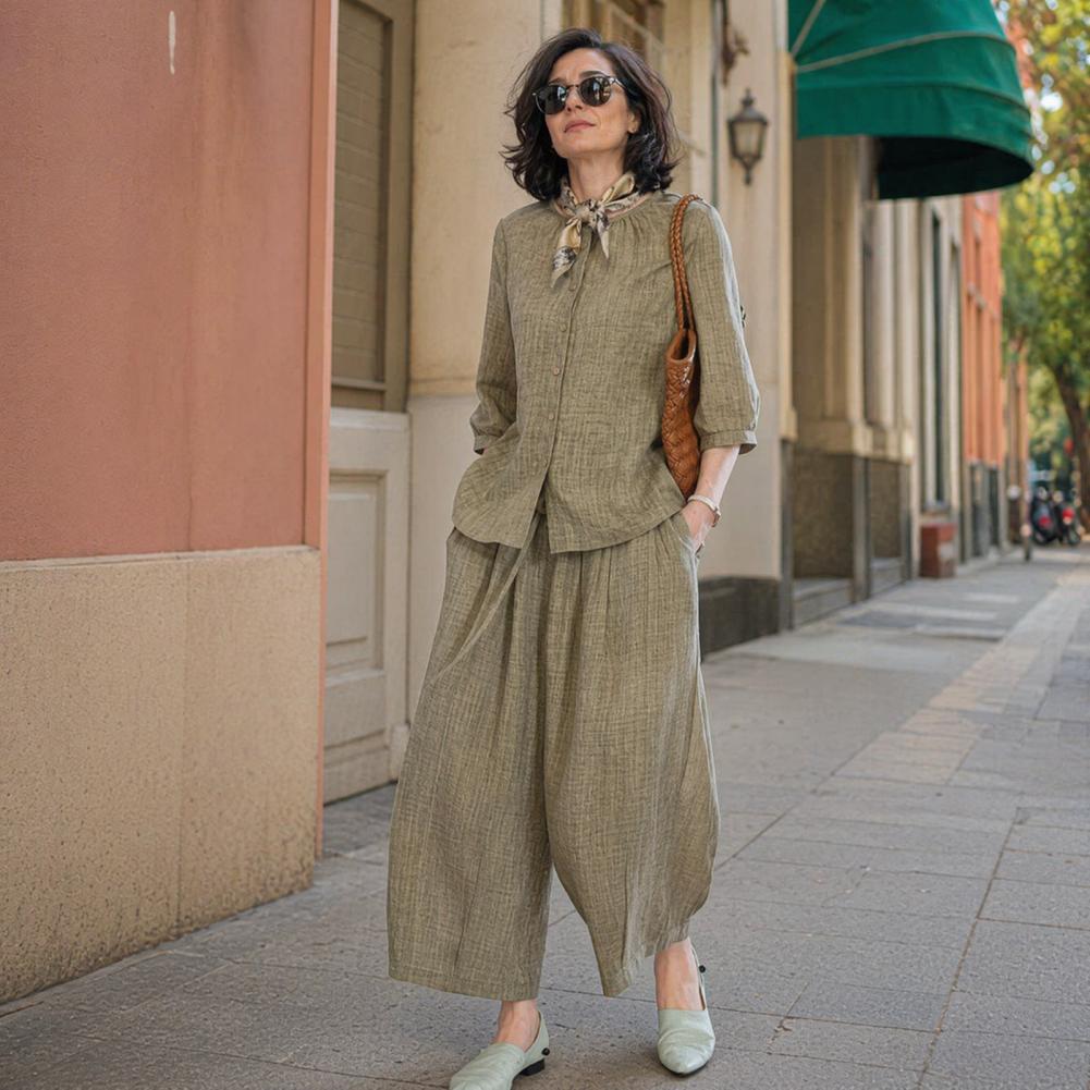 Женский повседневный костюм бо – обзор и цена Linen Pant Wide