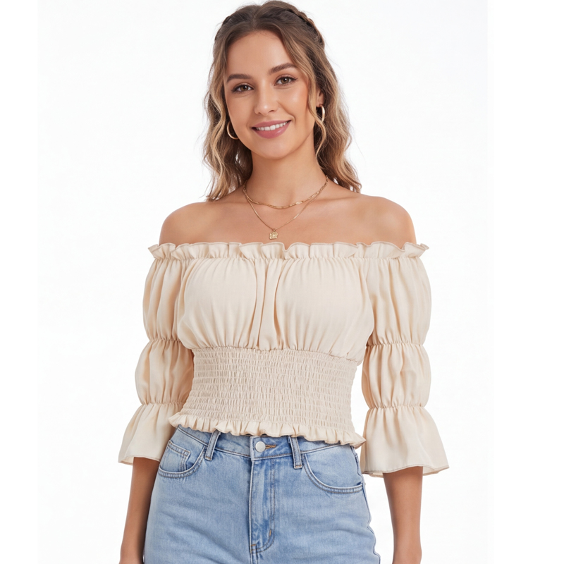 Блузка в стиле Ренессанс для ж – обзор и цена Blouse Off Shoulder