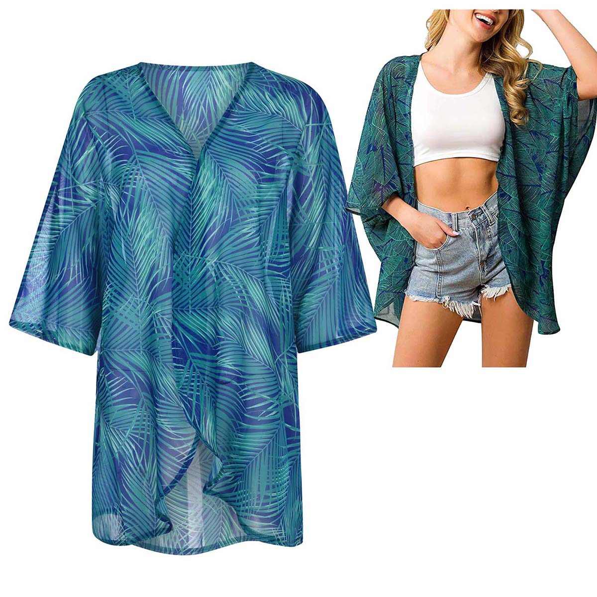 Женское свободное прозрачное ш – обзор и цена Kimono Sheer Floral