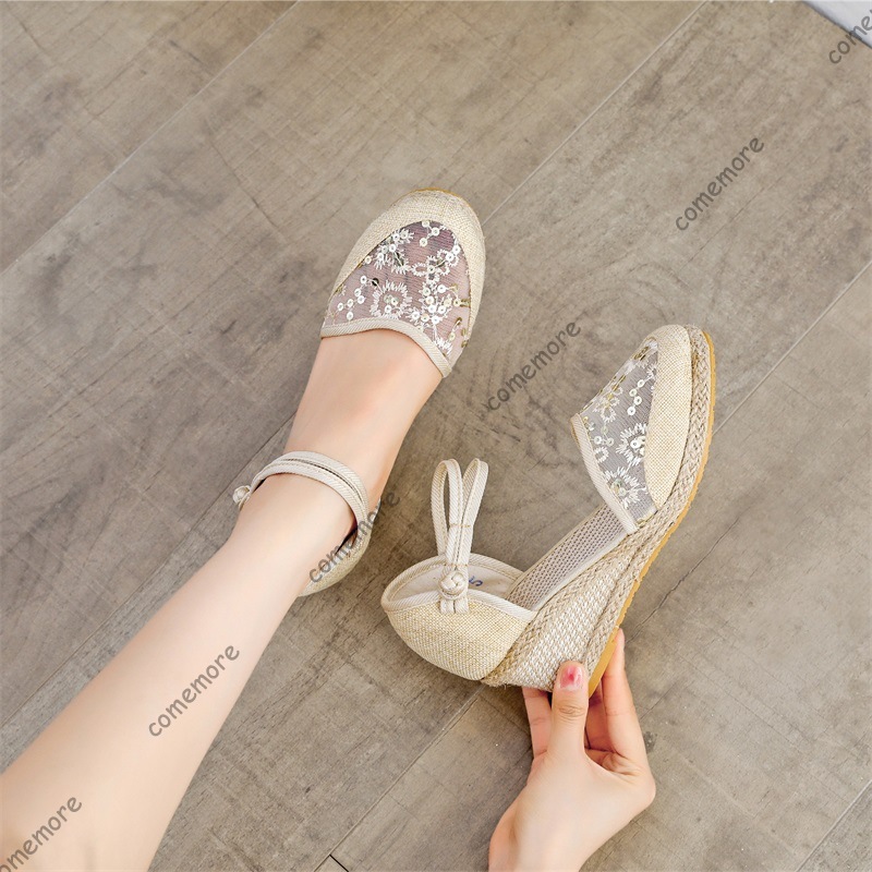 Женские летние сандалии на тан – обзор и цена Wedge Espadrille Women